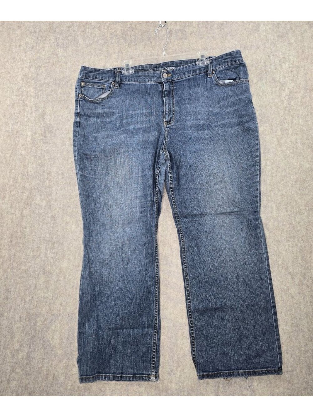 Liz Claiborne Womens Slim Bootcut Jeans Denim Size 24W Classic Fit Cotton Blend